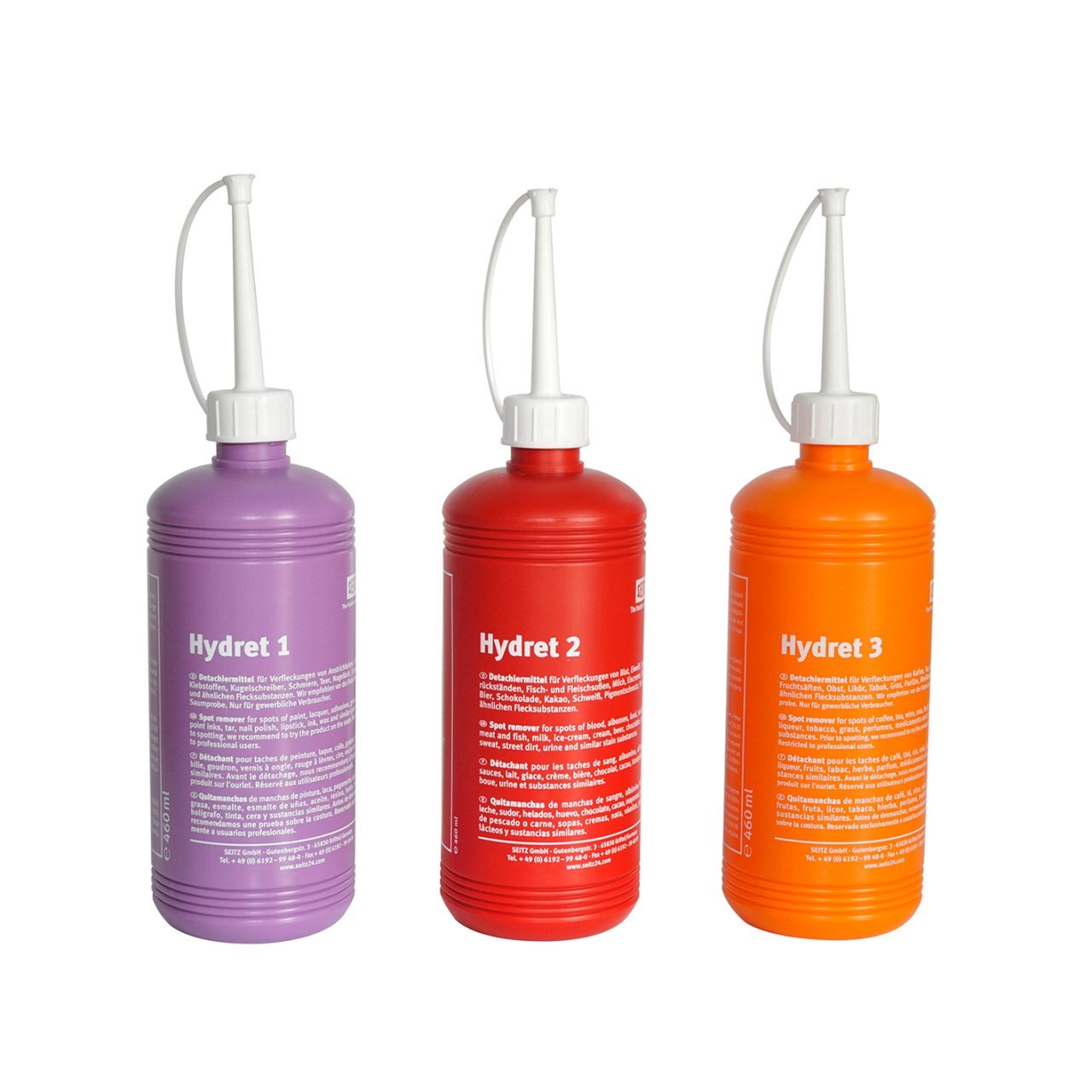 HYDRET 1-2-3 Set- Leke Seti, ön işlem ve nihai işlemleri daha basit hale getirir ve farklı çözücülere göre belirlenmiştir