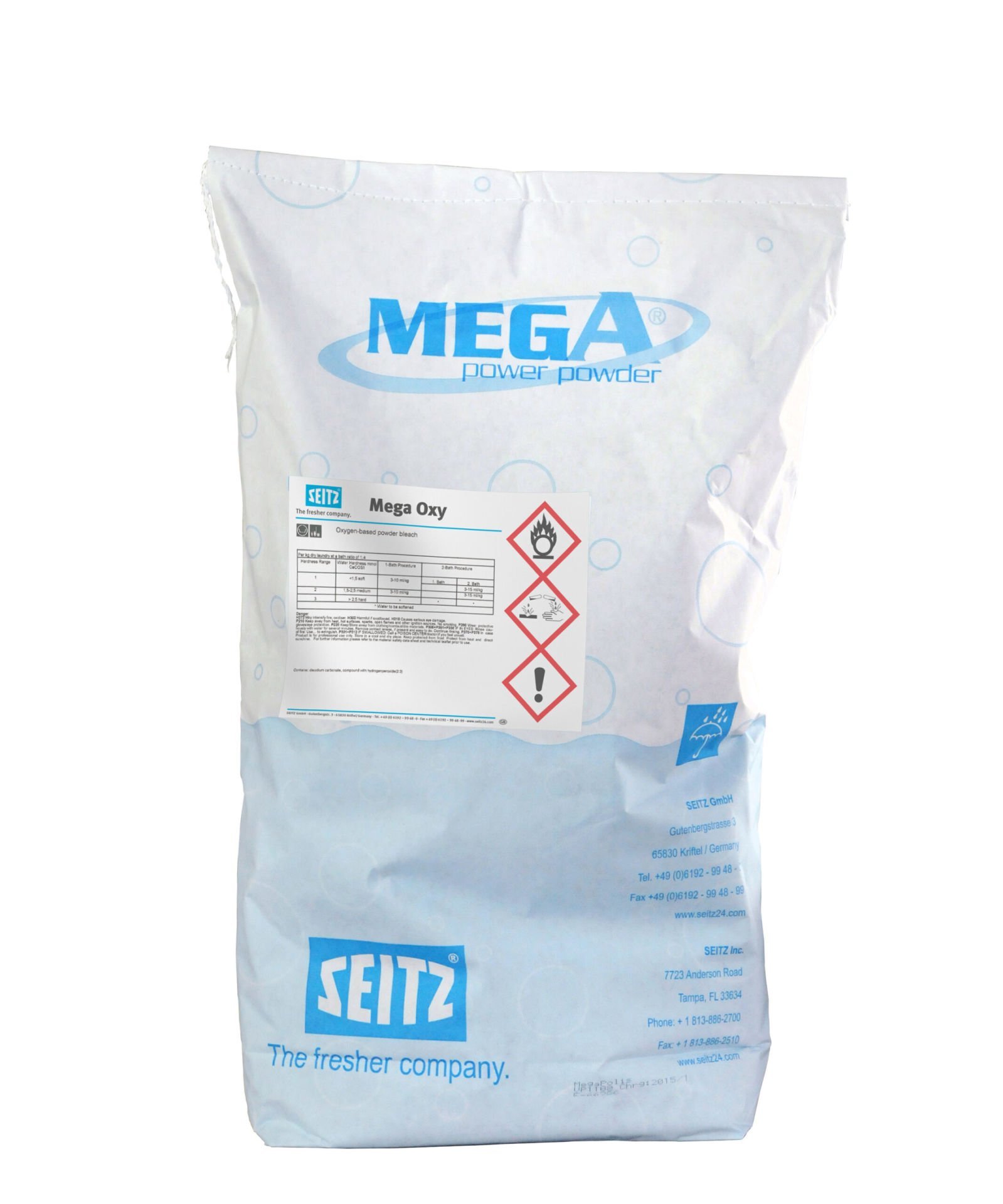 MEGA OXY - Oksijen bazlı Ağartıcı, Toz, 20kg, Seitz